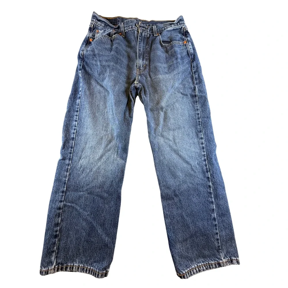 Levis 565 Loose Fit Wide Leg Blue Denim Jeans Mens 33x30 Medium Wash 1076